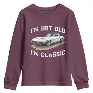 I'm Not Old I'm Classic Youth Sweatshirt Vintage 1963 Sports Car Retro Americana