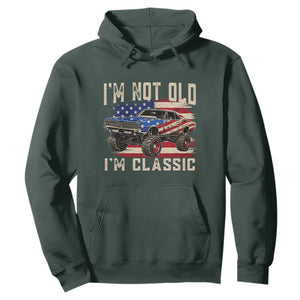 I'm Not Old I'm Classic Hoodie Vintage Car American Flag 4th of July