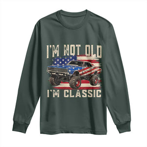 I'm Not Old I'm Classic Long Sleeve Shirt Vintage Car American Flag 4th of July