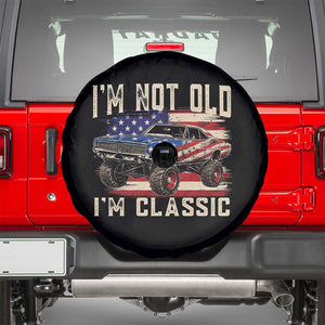 I'm Not Old I'm Classic Spare Tire Cover Vintage Car American Flag 4th of July