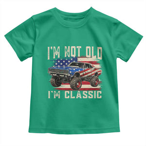 I'm Not Old I'm Classic Toddler T Shirt Vintage Car American Flag 4th of July