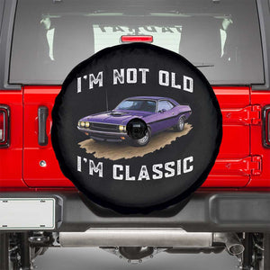 I'm Not Old I'm Classic Spare Tire Cover Vintage 1970 Purple Classic Muscle Car