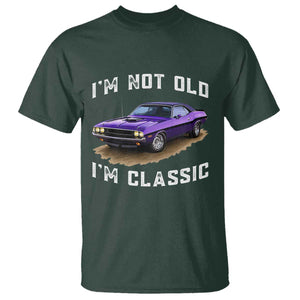 I'm Not Old I'm Classic T Shirt Vintage 1970 Purple Classic Muscle Car