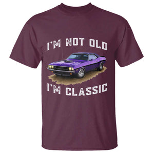 I'm Not Old I'm Classic T Shirt Vintage 1970 Purple Classic Muscle Car