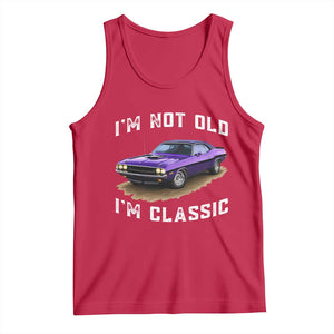 I'm Not Old I'm Classic Tank Top Vintage 1970 Purple Classic Muscle Car