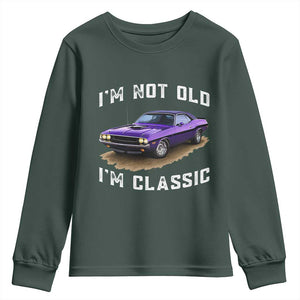I'm Not Old I'm Classic Youth Sweatshirt Vintage 1970 Purple Classic Muscle Car