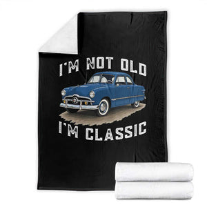 I'm Not Old I'm Classic Throw Blanket Vintage 1949 Classic American Coupe Car