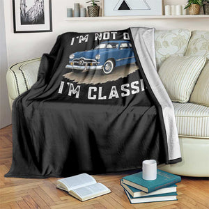 I'm Not Old I'm Classic Throw Blanket Vintage 1949 Classic American Coupe Car