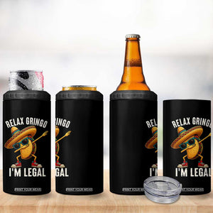 Relax Ringo I'm Legal 4 in 1 Can Cooler Tumbler Funny Mexican Taco Lover TS14 Print Your Wear