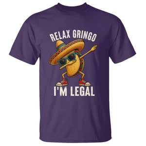Relax Ringo I'm Legal T Shirt Funny Mexican Taco Lover TS14 Purple Print Your Wear