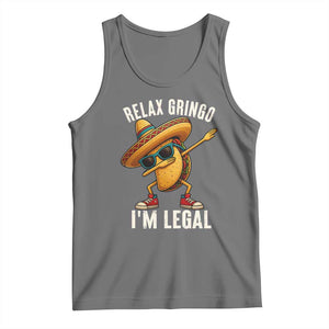 Relax Ringo I'm Legal Tank Top Funny Mexican Taco Lover TS14 Black Heather Print Your Wear