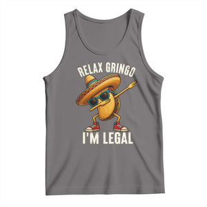 Relax Ringo I'm Legal Tank Top Funny Mexican Taco Lover TS14 Deep Heather Print Your Wear