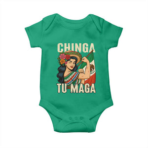 Chinga Tu Maga Protest Baby Onesie Funny Mexican Women TS14 Irish Green Print Your Wear