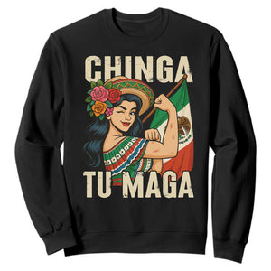 Chinga Tu Maga Protest Sweatshirt Funny Mexican Women TS14 Black Print Your Wear