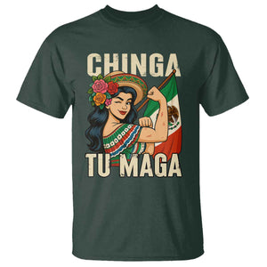Chinga Tu Maga Protest T Shirt Funny Mexican Women TS14 Dark Forest Green Print Your Wear