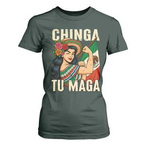 Chinga Tu Maga Protest T Shirt For Women Funny Mexican Women TS14 Dark Forest Green Print Your Wear