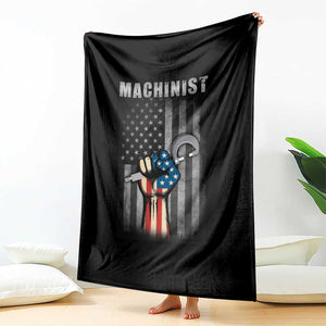 Machinist Patriotic US Flag Throw Blanket TS14 Print Your Wear