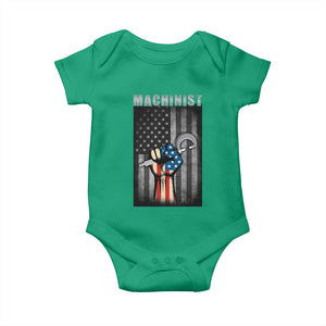 Machinist Patriotic US Flag Baby Onesie TS14 Irish Green Print Your Wear