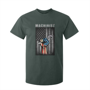 Machinist Patriotic US Flag T Shirt For Kid TS14 Dark Forest Green Print Your Wear