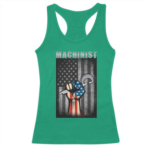 Machinist Patriotic US Flag Racerback Tank Top TS14 Irish Green Print Your Wear
