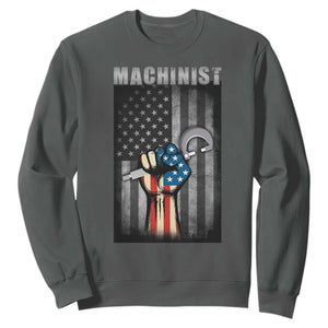 Machinist Patriotic US Flag Sweatshirt TS14 Dark Heather Print Your Wear