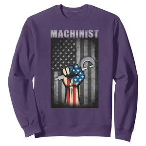 Machinist Patriotic US Flag Sweatshirt TS14 Purple Print Your Wear
