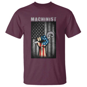 Machinist Patriotic US Flag T Shirt TS14 Maroon Print Your Wear