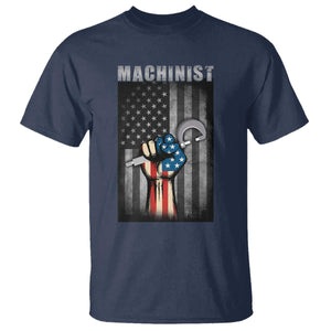 Machinist Patriotic US Flag T Shirt TS14 Navy Print Your Wear