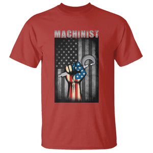 Machinist Patriotic US Flag T Shirt TS14 Red Print Your Wear
