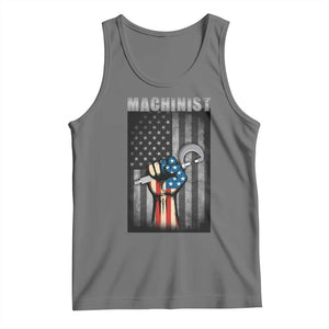 Machinist Patriotic US Flag Tank Top TS14 Black Heather Print Your Wear