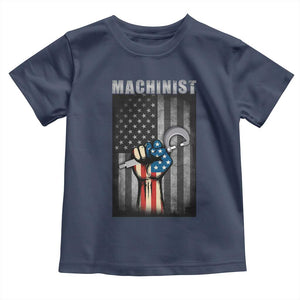 Machinist Patriotic US Flag Toddler T Shirt TS14 Navy Print Your Wear