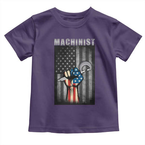 Machinist Patriotic US Flag Toddler T Shirt TS14 Purple Print Your Wear