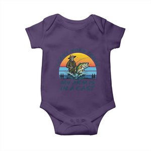 Funny Skeleton Camo Fishing Baby Onesie I Can Not Work Today My Arm Is In A Cast TS14 Purple Print Your Wear