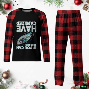 If You Can Read This I Have Capsized Plaid Pajama Set Funny Boating TS14 Buffalo Plaid Print Your Wear