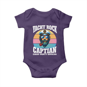 Yacht Rock Captain Baby Onesie Funny Boating Party Music TS14 Purple Print Your Wear