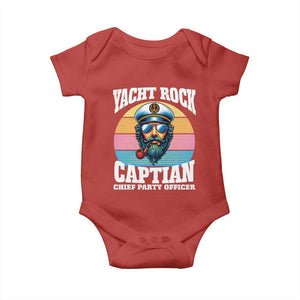 Yacht Rock Captain Baby Onesie Funny Boating Party Music TS14 Red Print Your Wear