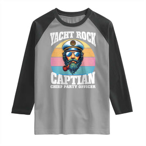 Yacht Rock Captain Raglan Shirt Funny Boating Party Music TS14 Sport Gray Black Print Your Wear