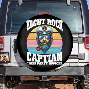 Yacht Rock Captain Spare Tire Cover Funny Boating Party Music TS14 No hole Black Print Your Wear