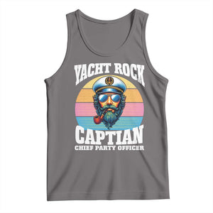 Yacht Rock Captain Tank Top Funny Boating Party Music TS14 Deep Heather Print Your Wear