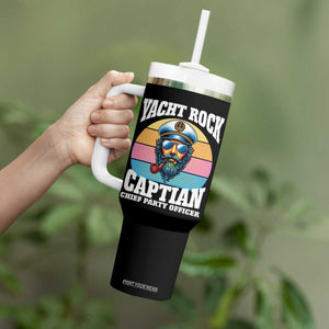 Yacht Rock Captain Tumbler With Handle Funny Boating Party Music TS14 Print Your Wear