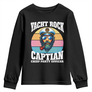 Yacht Rock Captain Youth Sweatshirt Funny Boating Party Music TS14 Black Print Your Wear