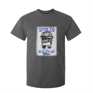 Blue Collar Wife Life Messy Bun T Shirt For Kid TS14 Dark Heather Print Your Wear