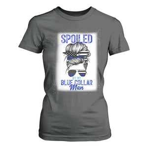 Blue Collar Wife Life Messy Bun T Shirt For Women TS14 Dark Heather Print Your Wear