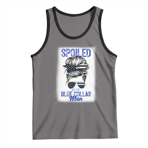 Blue Collar Wife Life Messy Bun Tank Top TS14 Deep Heather Black Print Your Wear