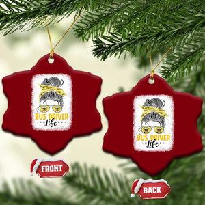 Messy Bun School Bus Driver Life Ceramic Ornament TS14 Print Your Wear