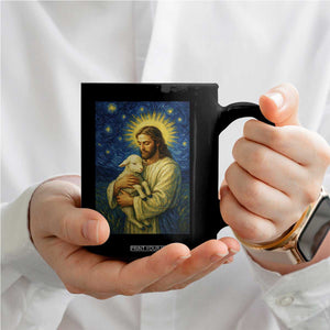 Jesus Christian Coffee Mug Hug Lamb Starry Night Van Gogh TS14 Print Your Wear