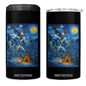 Wedigo Cryptid Christmas 4 in 1 Can Cooler Tumbler Native American Starry Night Xmas TS14 One Size: 16 oz Black Print Your Wear