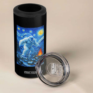 Yeti Cryptid Christmas 4 in 1 Can Cooler Tumbler Winter Monster Starry Night Xmas TS14 Print Your Wear