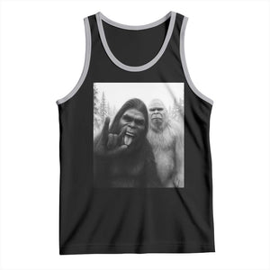 Bigfoot Selfie Christmas Tank Top Sasquatch Yeti Rock On Hand TS14 Black Athletic Heather Print Your Wear