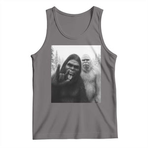 Bigfoot Selfie Christmas Tank Top Sasquatch Yeti Rock On Hand TS14 Deep Heather Print Your Wear
